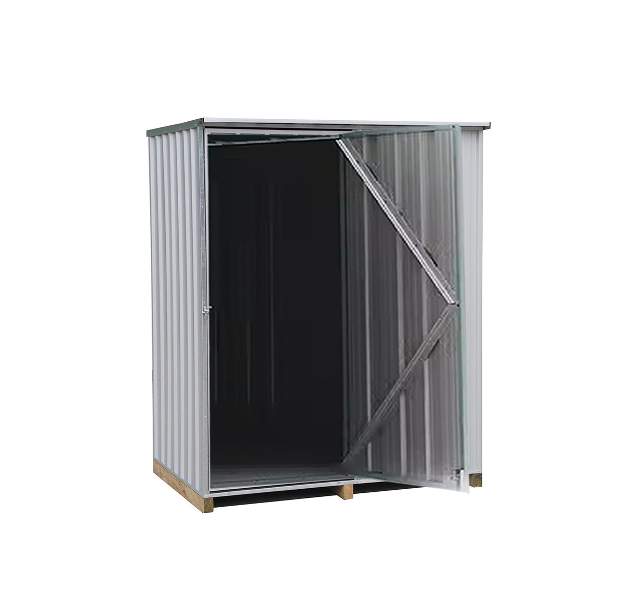 GM1511 Alu-Zinc shed, door open